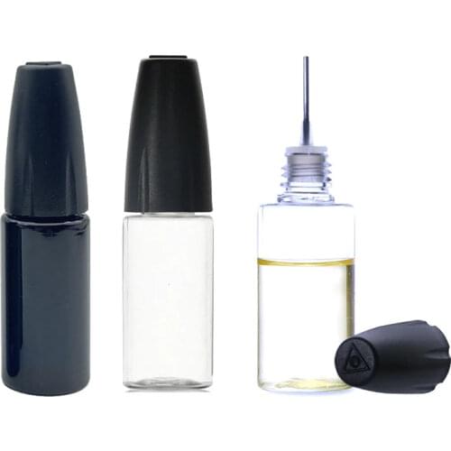 10Pcs 10ML 15ML PET Empty Refillable Bottle Needle tip Dropper Bottle for Ego,E liquid ,Clear Plastic Small Needle Bottles
