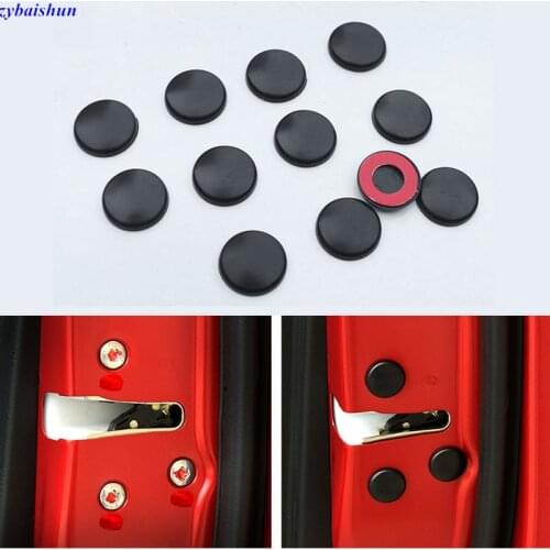 12Pcs ABS Plastic Car Interior Door Lock Screw Protector Cover for Porsche Cayenne Macan Macan S Panamera Cayman Carrera