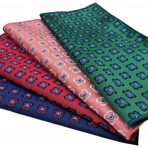 2019 Floral Pocket Square Vintage Men British Design Handkerchief Chest Towel Suit Accessories Fashion Hanky Wedding Party Chest