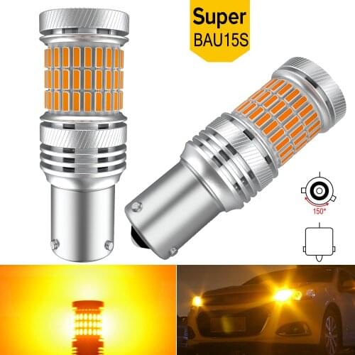 2X Canbus Error Free 1156 BAU15S PY21W LED No Hyper Flash Amber LED P21W BA15S 7440 W21W Car Turn Signal Lights For BMW AUDI