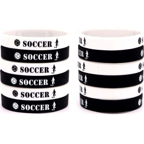300pcs Sports Soccer Silicone Bracelets Rubber Wristbands Free Shipping by DHL