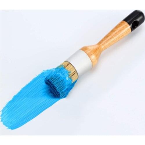 4 Pcs/Set Flat and Round Chalk Wax Paint Brushes Bristle Stencil Brushes Tool 831F