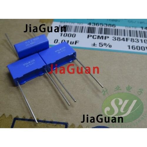 50PCS NEW BC PILKOR MKP384 0.01uf/1600v P15MM blue film capacitor VISHAY mkp 384 103/1600V 10nf 103 1.6kv