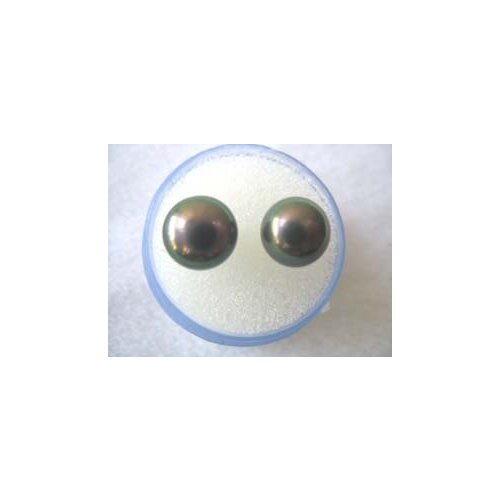 5pairs freshwater pearl black coin stud earrings 9-10mm wholesale beads nature