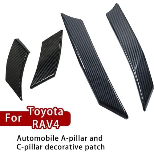 For Toyota RAV4 A-pillar C-pillar decorative panel carbon fiber decorative cover exterior modification accessories SUV