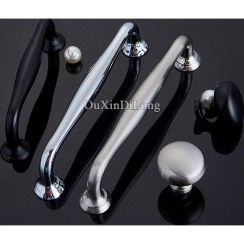 Elegant Luxury 8PCS European Cabinet Pulls Handles Cupboard Wardrobe Drawer Cabinet Kitchen Door Handles&Knob Furniture Hardware