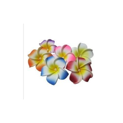 HappyKiss Wholesale - free shipping hair accessories Hawaiian plumeria hairpin side chuck flower pearl heart