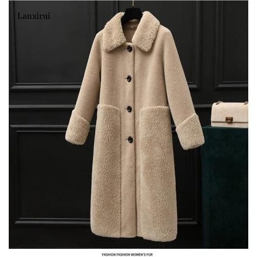 Furry jacket women fleece jacket Compound cashmere particle wool coat plush jacket artificial fur coats fur jacket Large size