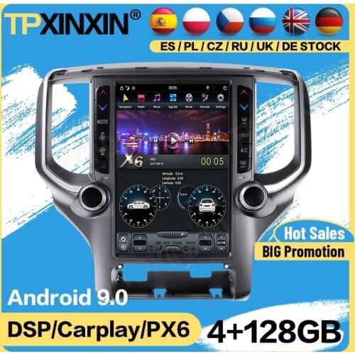 Carplay Tesla 128G Radio 2 Din Recorder Receiver Android For Dodge RAM 2018 2019 2020 GPS Player Navigation Auto Audio Head Unit