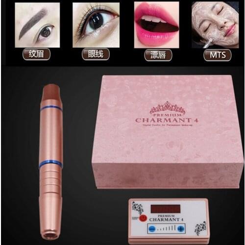 NEW Digital 1 set Tattoo machine Permanent Makeup Machine Kit For Eye Eyebrow Lip Body with 5pcs makeup micro needles