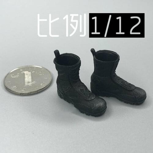 1/12 Scale Soldier Boots Model for 6" Body Action Figure Doll Toys