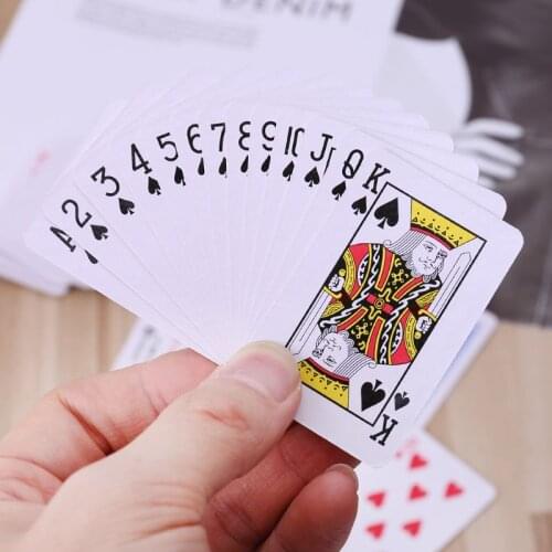 Mini Cute Poker Home Decoration Texas Hold'em Poker Cards Playing Game Creative Child Gift Outdoor Climbing Travel Accessories