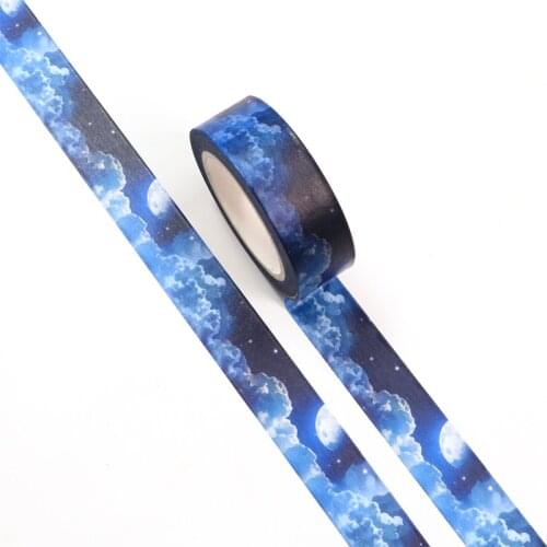 NEW 10pcs/Lot Decorative Cute Blue Night Sky Washi Tapes DIY Bullet Journal Adhesive Masking Tape Stationery