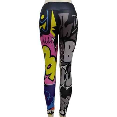 New Fitness Clothing Women Sports Running Gym Leggings Lady Floral Printed Elastic Band Breathable Yoga Pants 2021 Yoga Pants