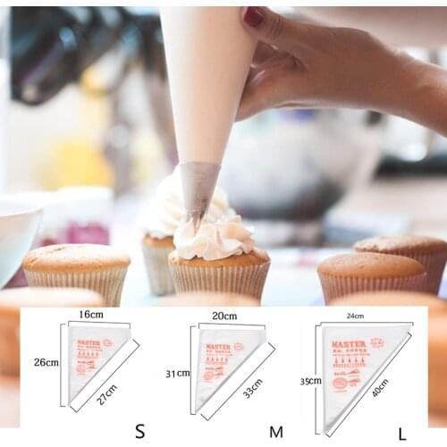 20/50/100pcs Disposable Pastry Bags S/M/L Size Confectionery Bags For Cake Fondant Decorating Kitchen Baking Piping Bag Tools