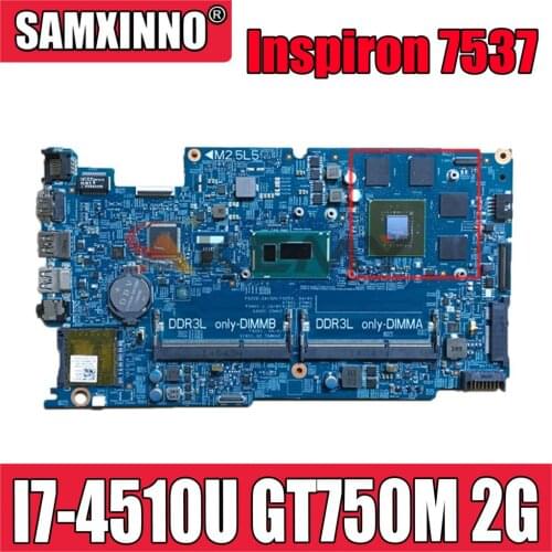Original Laptop motherboard For DELL 15 Inspiron 7537 I7-4510U GT750M 2G Mainboard CN-05GRP2 05GRP2 12311-2 SR1EB N14P-GT-A2