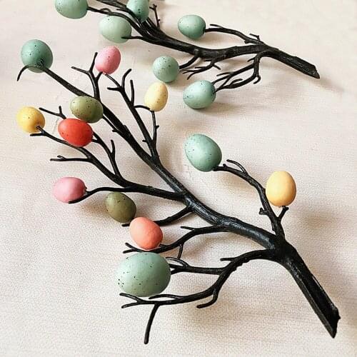 Easter Tree With Painting Eggs Decor Spring Party Supplies Kindergarten Decoration Home Ornaments DIY Craft Easter Egg Decoratio