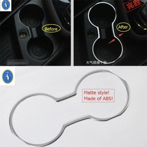 Yimaautotrims ABS Car Front Seat Water Cup Holder Frame Cover Trim 1 Pcs For BMW 2 Series Gran Active Tourer F45 F46 2015 - 2019