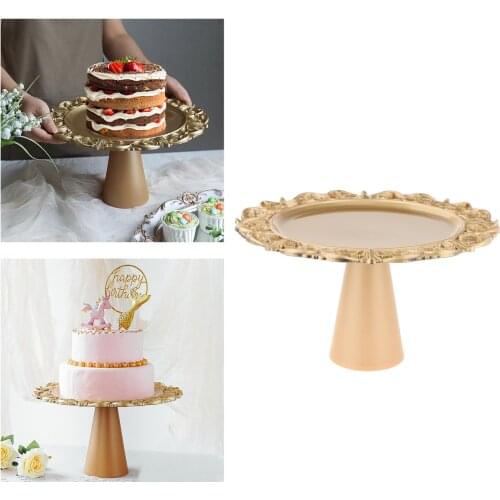 Retro Wedding Cake Stand Metal Round Cake Stand Event Party Display Pedestal Plate Cake Decorating Tools Baking Tool