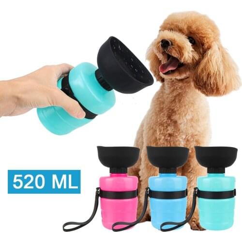 Portable Dog Drinking Water Bottle Cat Feed Bowl Foldable Squeeze Type Pet Feeder Water Jug Cup Dispenser