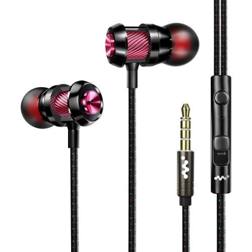 Wired Headset Laptop Smartphone Headset Stereo in Ear with Microphone Hands Free Game Headset Subwoofer Metal 3.5mm 10 Line Type