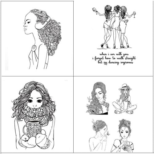 Beauty/camera girls Transparent Silicone Clear Stamps/seal for DIY Scrapbooking/Card Making/Photo Album Decoration Supplies