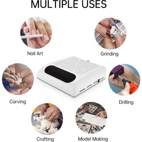 Nail Dust Collector Fan Vacuum Cleaner Manicure Machine Tools Strong Power Nail Beauty Tool Nail Vacuum Cleaner