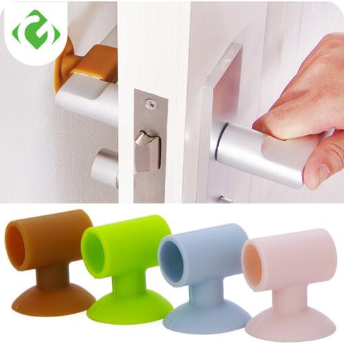 GUANYAO 1PC Anti-Collision Rubber Door Buffer Wall Protectors Door Handle Bumpers for Door Stopper Handle Punch Free Bum