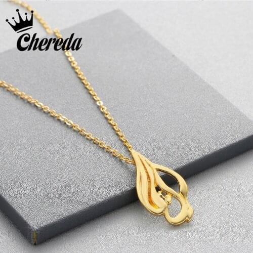 Chereda Glod Color Allah Silver Necklace Name Muslim God Alloy Pendant For Women Girls Religious Jewelry Fine Accessories Gift