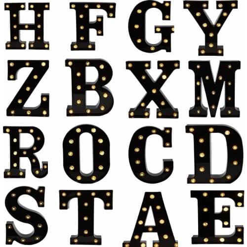 Nordic 26 Letters A-Z Neon Sign LED Night Light Battery Powered For Table Wall Lamp Home Wedding Xmas Valentines day Decoration