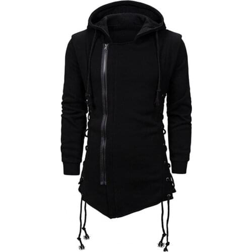 Autumn New Men Hoodies Sweatshirts Casual Solid Long Sleeve Hoodie Men Slim Fit Assassins Creed Dark Hooded Loose Jacket Coats