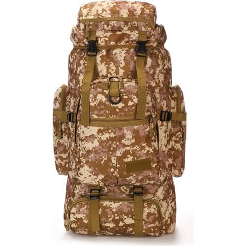 75L Large Capacity Outdoor Tactical Backpack Mountaineering Camping Hiking Back Pack Water-repellent Tactical Bag