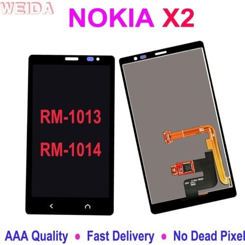 WEIDA 4’’ For NOKIA X2 LCD Display Touch Screen Digitizer Assembly For NOKIA X2 Dual RM-1013 RM-1014 X2DS Display with Tool