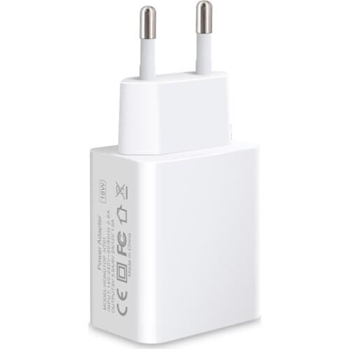 Docooler 18W Quick USB Wall Charger Mini Charging Adapter Travel Charger Adapter for iPhone 12 Pro Samsung Huawei USB Charger