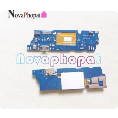 Novaphopat For Wiko View Charger Port USB Dock Charging Port Data Transfer Connect Connector Microphone MIC Flex Cable 5pcs/lot