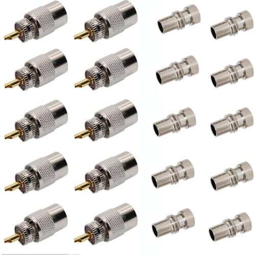 10-Pack PL259 Solder Connector Plug with Reducer for RG8, RG-213 Coaxial Coax Cable