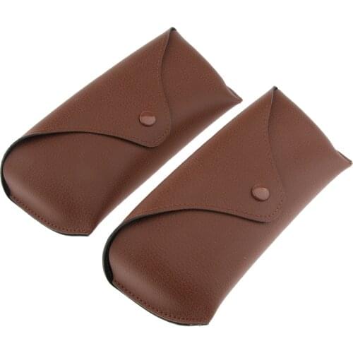 2pcs Glasses Box Sunglasses Spectacles Protector Case SOFT PU LEATHER
