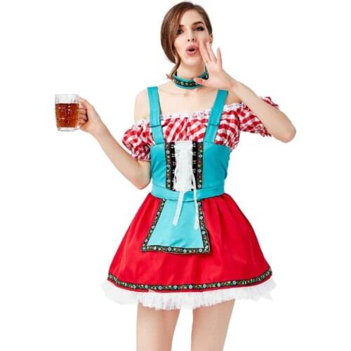 2019 New German Traditional Oktoberfest Beer Girl Costume Dress