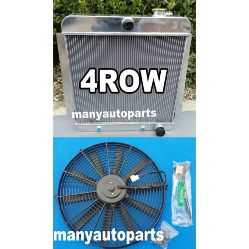 4ROW ALUMINUM RADIATOR 1955-1959 CHEVY PICK UP TRUCK V8 1956 1957 1958+FAN