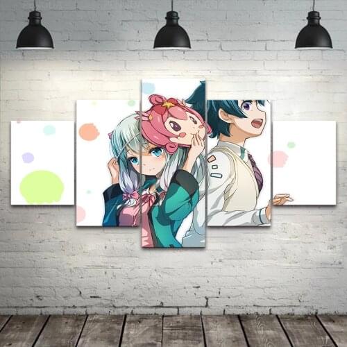 Prints Painting 5 Set Pictures Wall Artwork Anime Home Decoration Modular Canvas Eromanga Sensei Poster For Bedside Background
