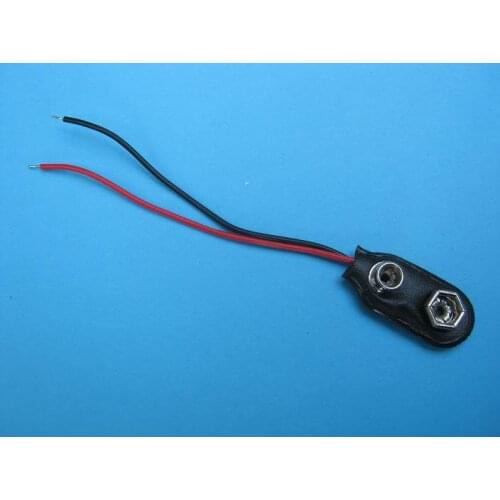 50pcs 9 Volt Battery Connector 9V snap Clip Lead Wire