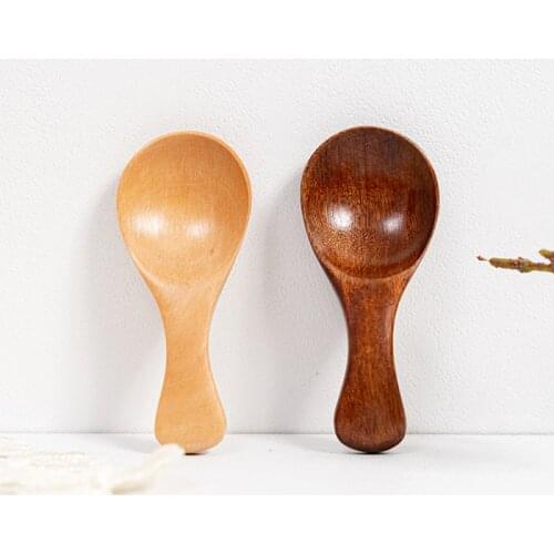 8PCS/lot Small Wooden Spoons Milk Powder Ice Cream Dessert Spoon DIY Home Kitchen Tableware Supplies