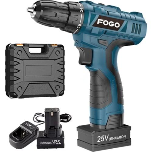 25V Rechargeable Lithium Battery charging Cordless drill hand Torque Electric Drill bits Electric Screwdriver power tools