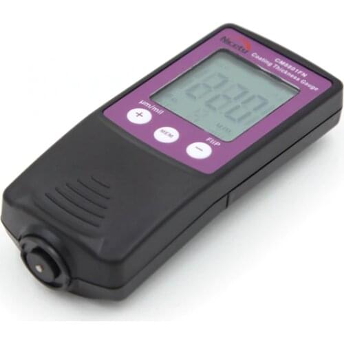 Fe NFe Coating Thickness Gauge 2in1 LCD Digital Car Metal Painting Film Thickness Meter Mils Microns 0-1250um CM8801FN Data Hold