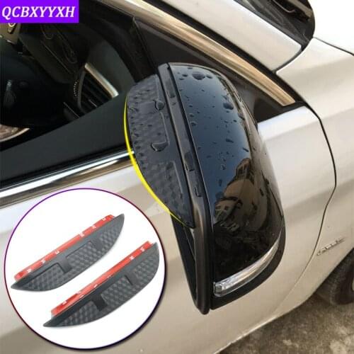 Car-styling For Dodge Journey JUVC 2009-2016 Carbon Fiber Pattern Car Rearview Mirror Eyebrow Rain Gear Shield Anti-rain Cover