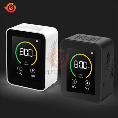 TFT Display Color Screen Household Air Quality Monitor CO2 Meter Intelligent Carbon Dioxide Temperature Humidity Tester