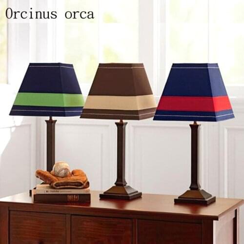 European modern desk lamp boy bedroom childrens room lamp American garden simple table lamp free shipping