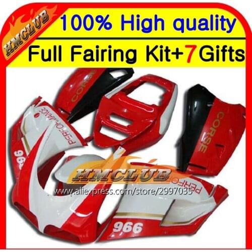 Body For DUCATI 748 916 996 998 96 97 98 Red white 99 00 01 02 5HM55 96-02 1996 1997 1998 Red black white 2000 2001 2002 Fairi