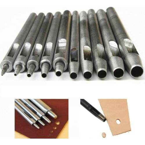Leather Hole Punch Cutter Working Tools for Watch Bands Belts Canvas Paper Plastics Round Hollow Holes Punching Cuttering Tools