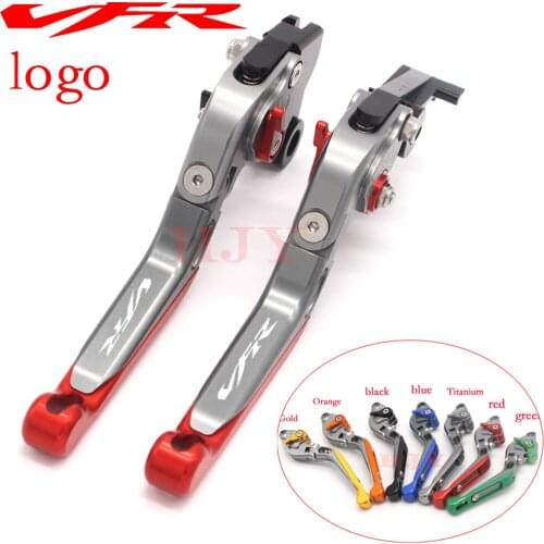 Laser Logo(VFR) Red+Titanium New CNC Motorcycle Brake Clutch Levers For Honda VFR 1200/F 2010 2011 2012 2013 2014 2015 2016